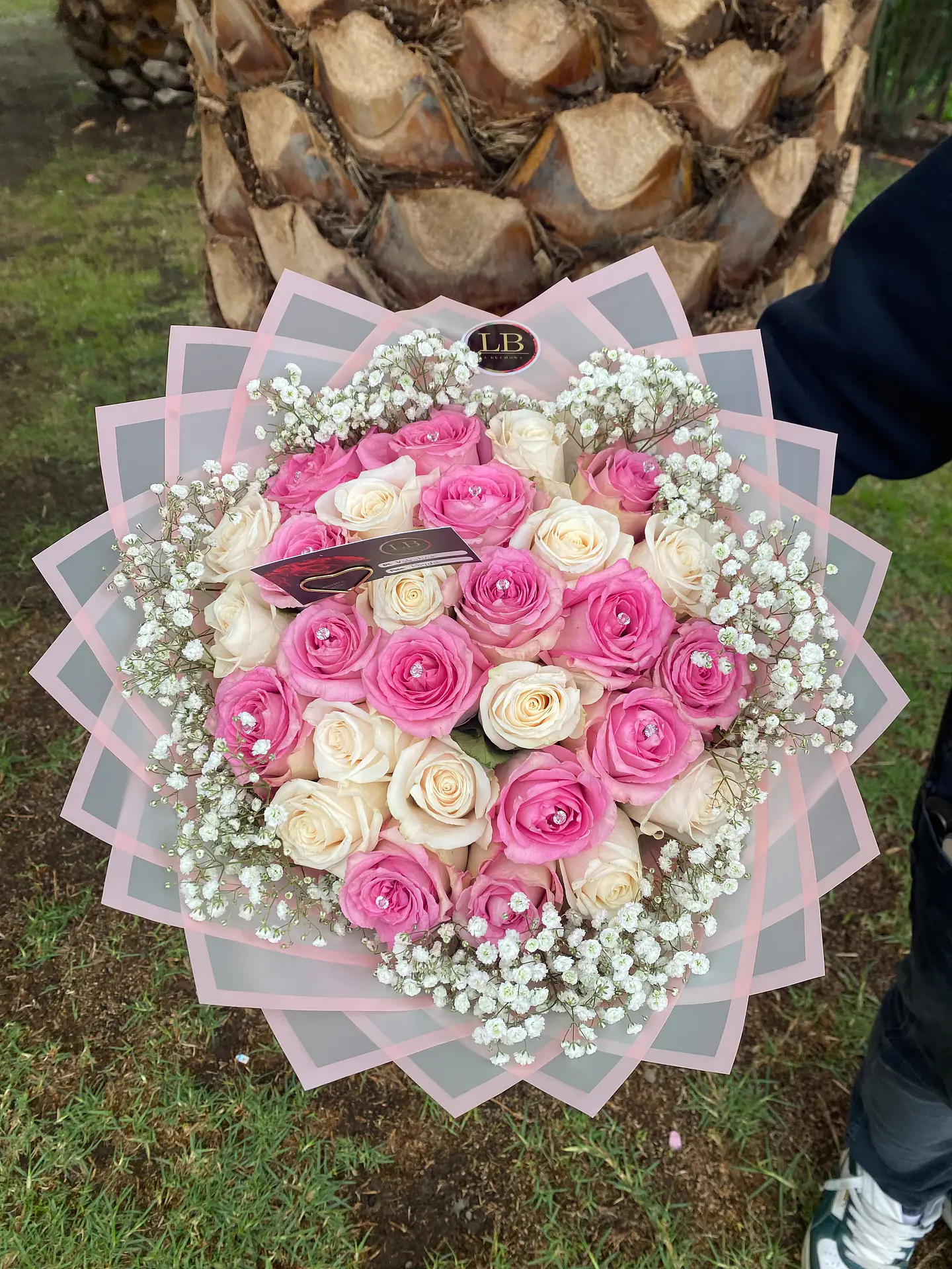 Ramo de Rosas rosadas y blancas 2