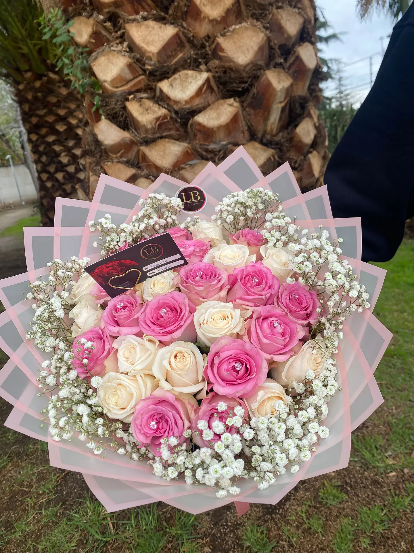 Ramo de Rosas rosadas y blancas 1