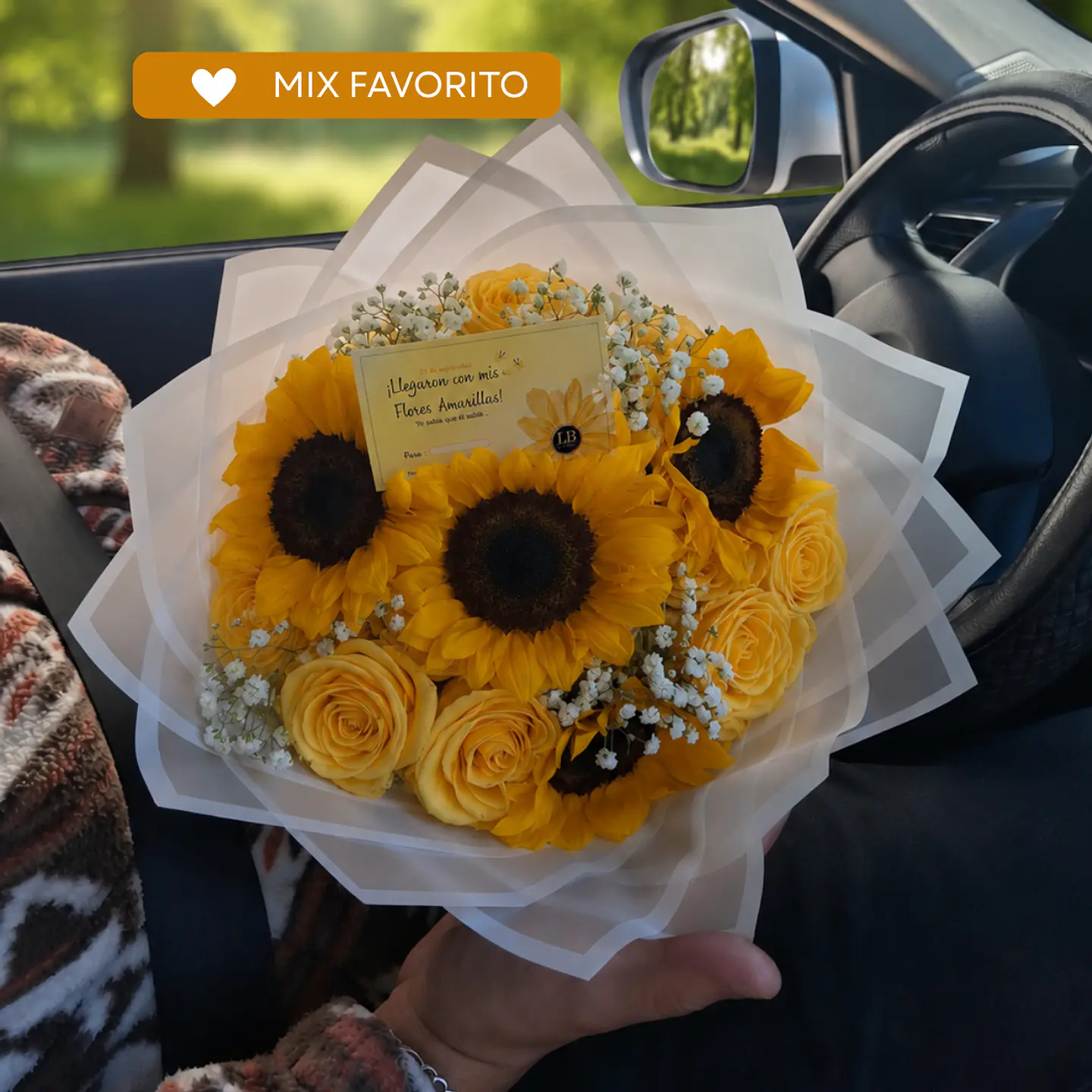 Contigo Todo Florece 🌻 | Mix de Girasoles & Rosas Naturales  1