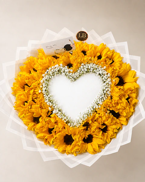el mensaje oculto | Ramo de girasoles 