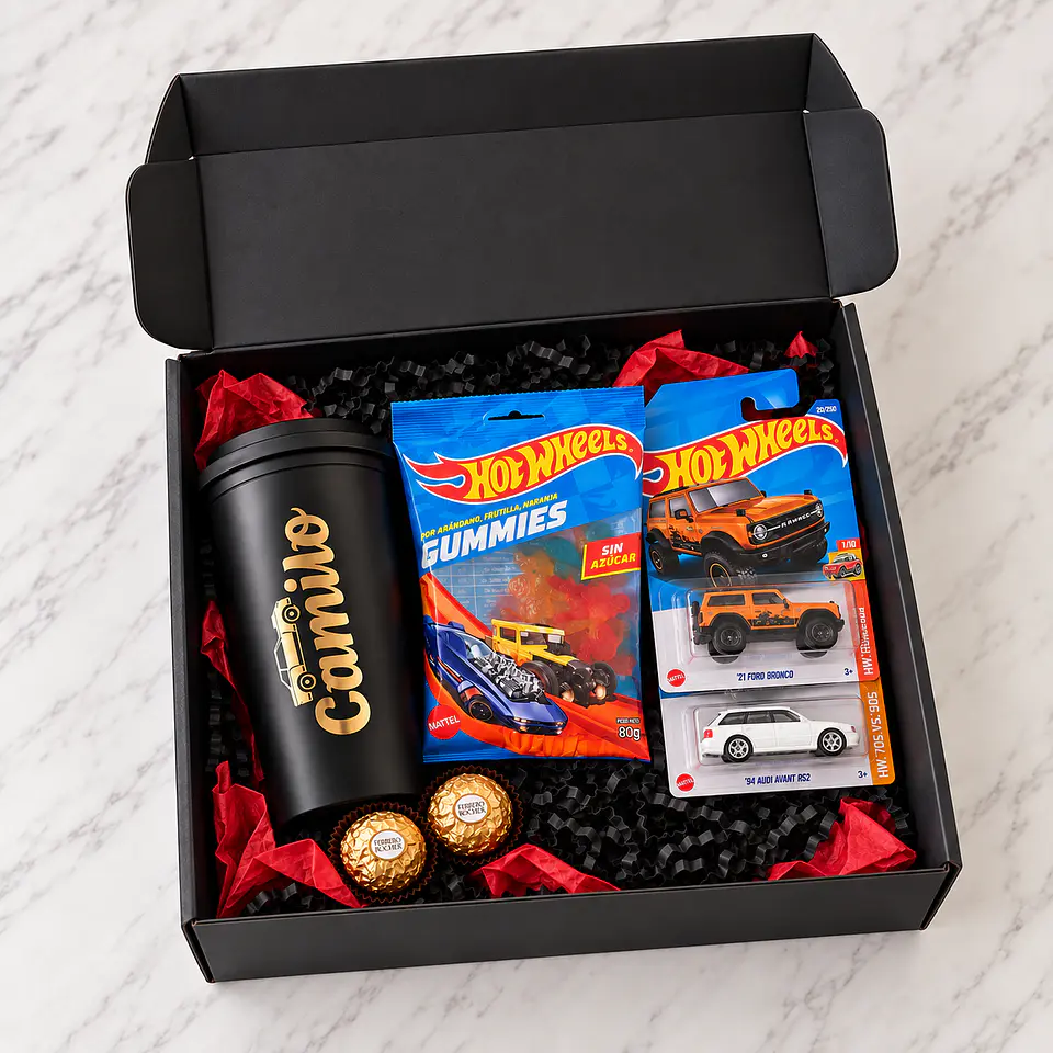 Caja Hot Wheels – A Toda Velocidad 🏎️💙 1