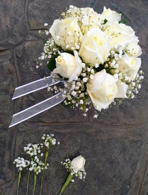 Ramo de Novia Redondo de Rosas