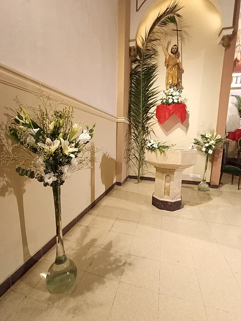 Decoración Piedra Bautismal