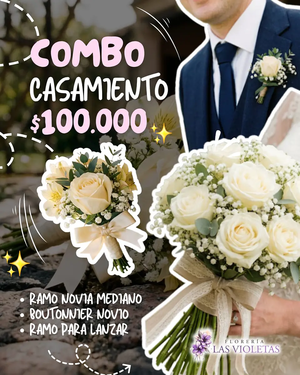 Promo AGOSTO: Ramo + Boutonnier + Ramo de arrojo 1
