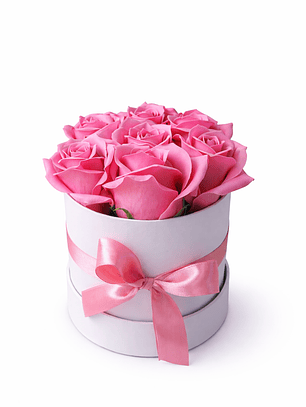 Box Floral De Rosas Rosadas 