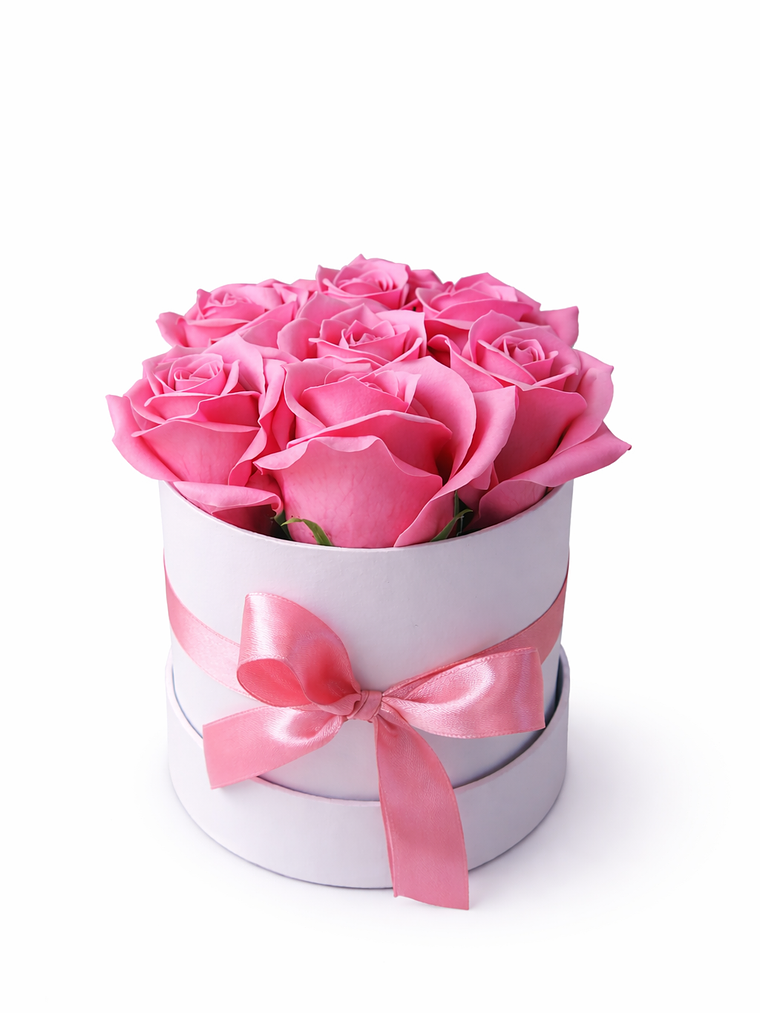 Box Floral De Rosas Rosadas  2