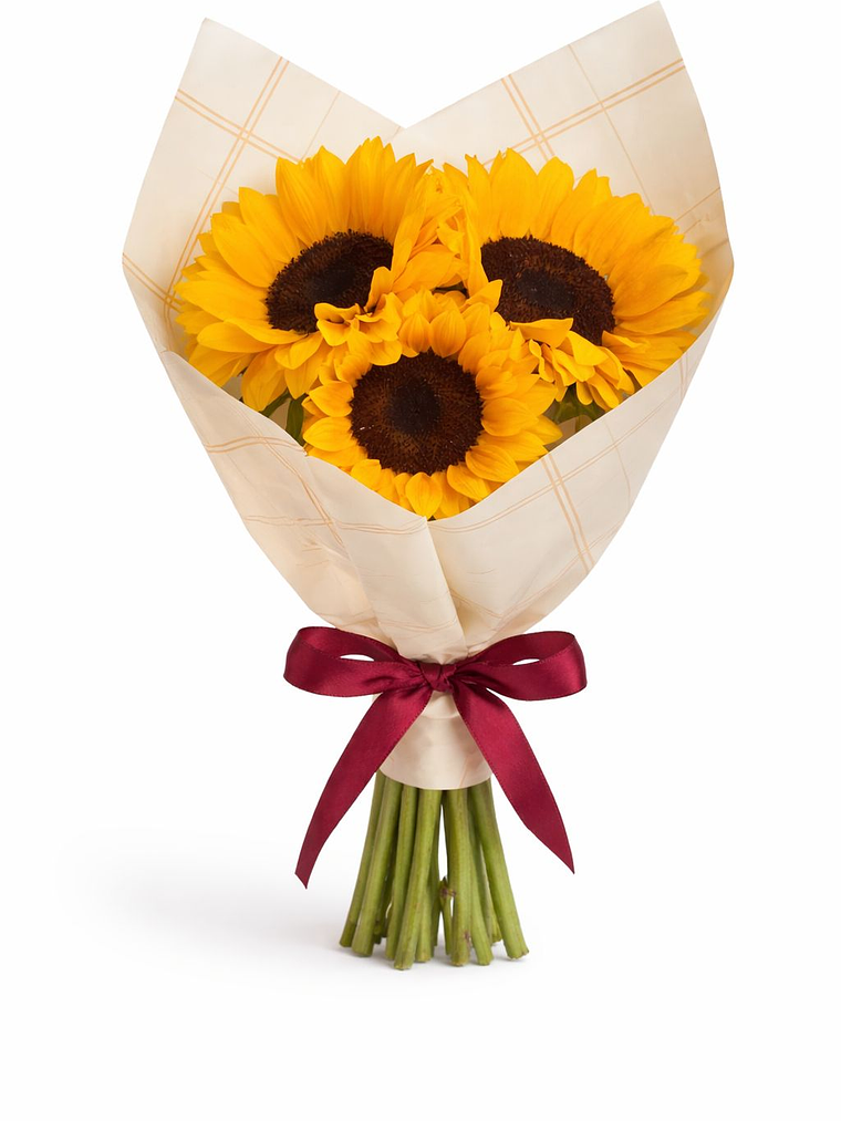 RAMO DE 3 GIRASOLES ETERNO AMOR  1