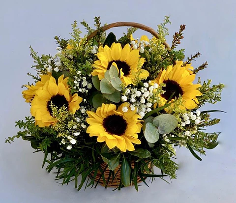 Canasto de Girasoles 