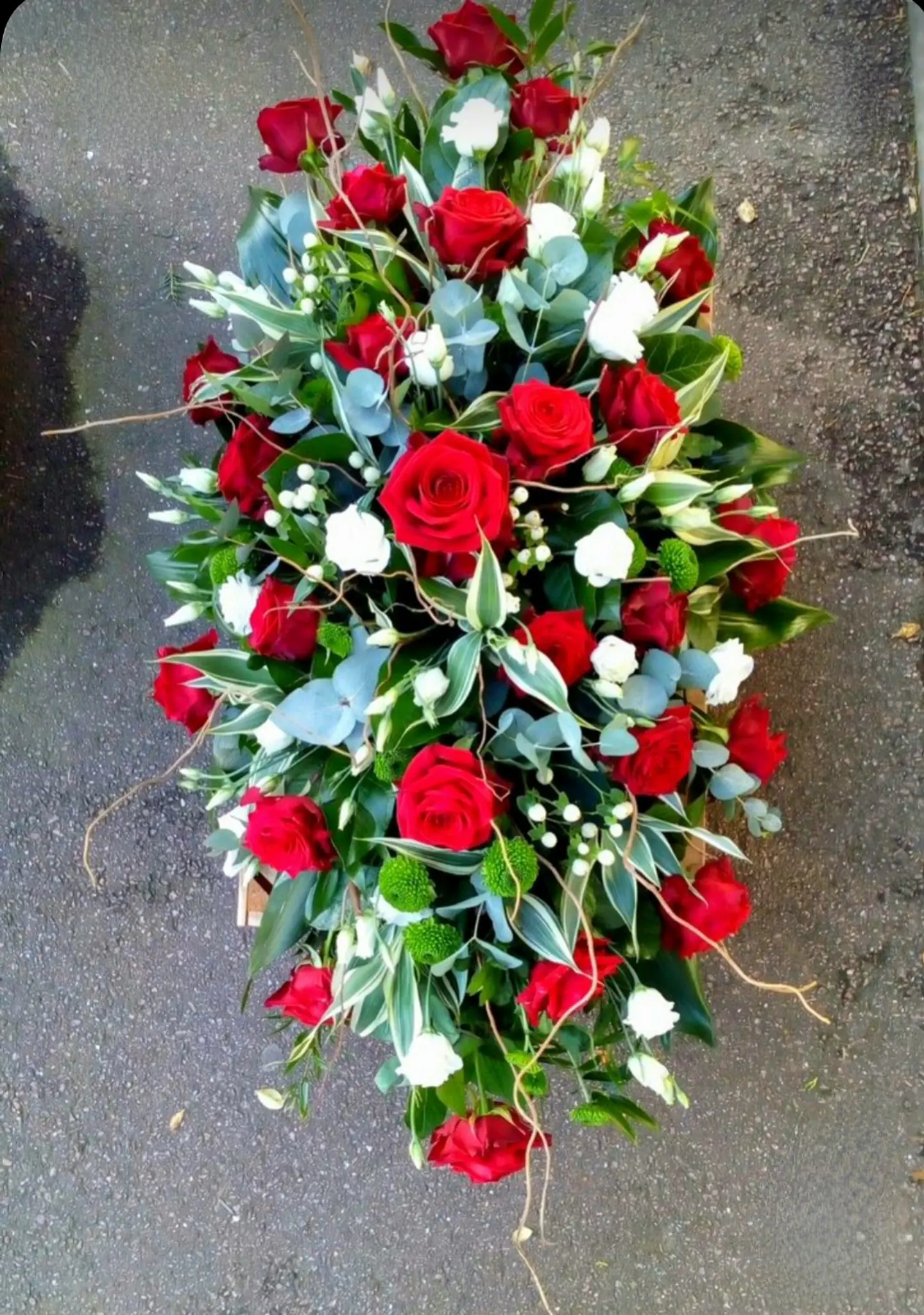 Cubre urna grande Rosas Rojas 1