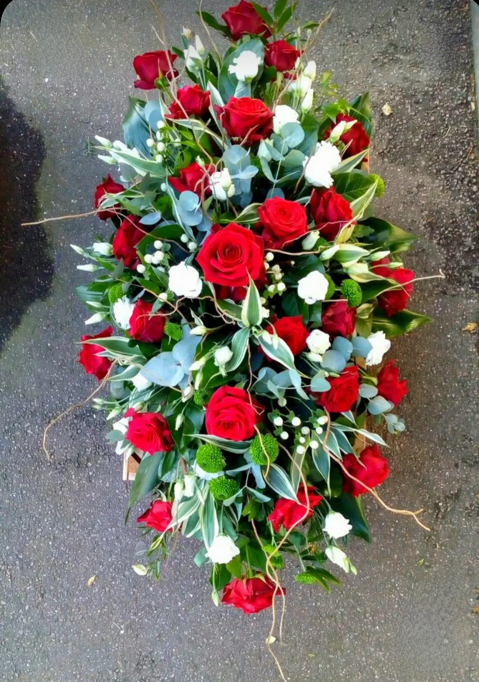 Cubre urna grande Rosas Rojas 1