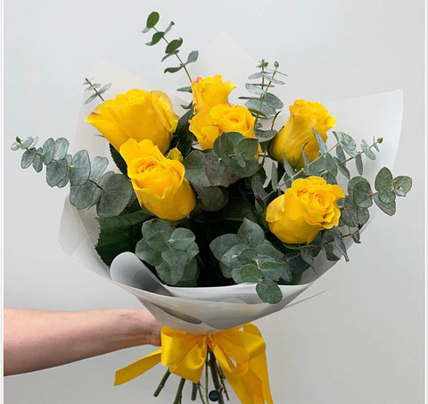 Ramo de 6 Rosas Amarillas