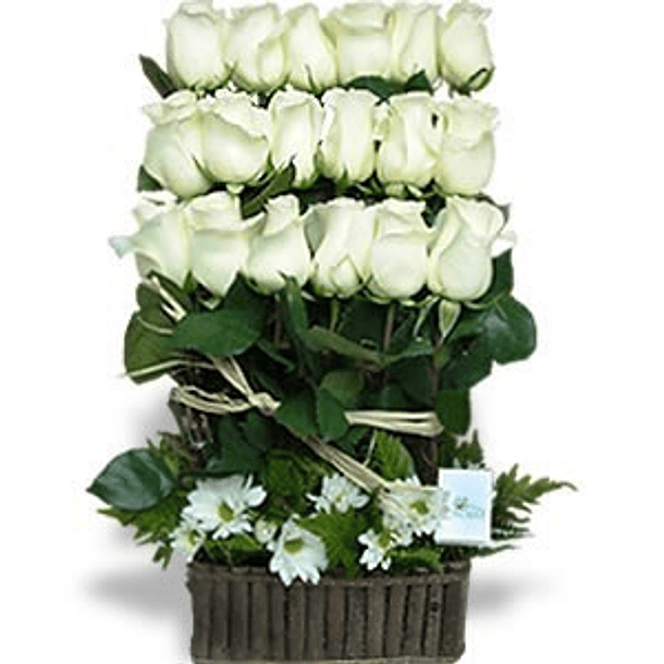 Arreglo de Rosas Blancas | flores-de-laura