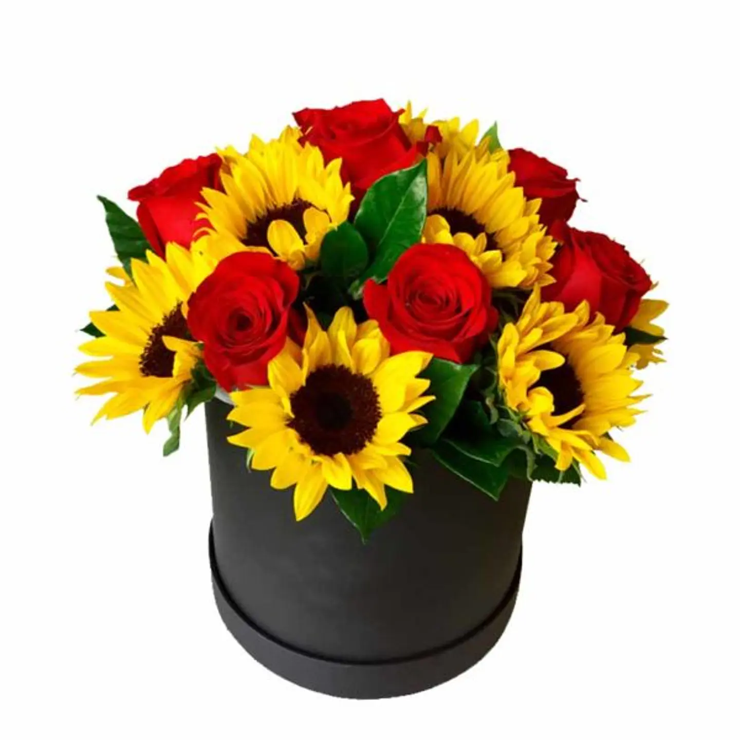 Caja de Girasoles y Rosas 1
