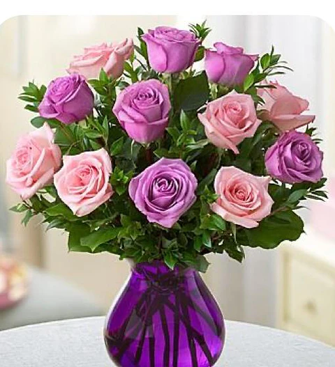 Hermoso Florero 18 Rosas 2 Colores 