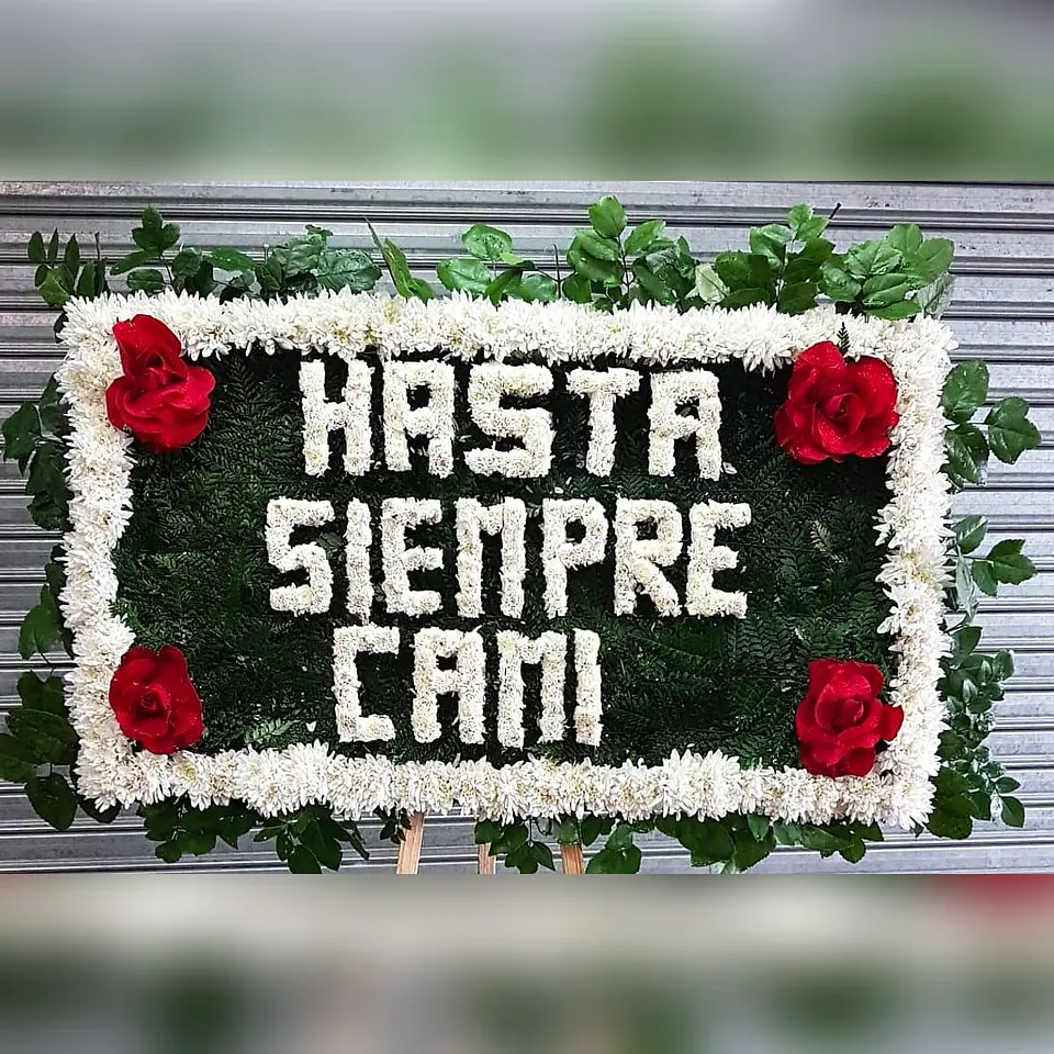 Cuadro de Letras Fúnebre con Mensaje 1