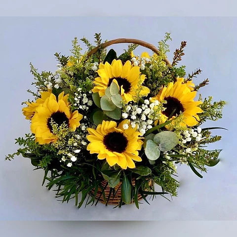 Canasto de Girasoles 