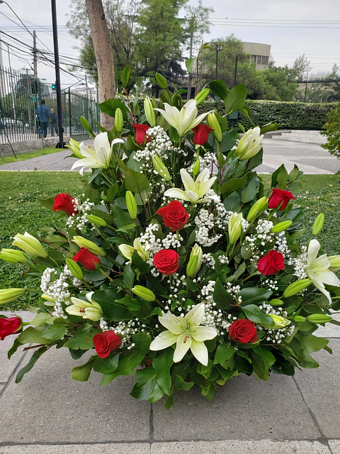 Arrimo de Lilium y Rosas Rojas