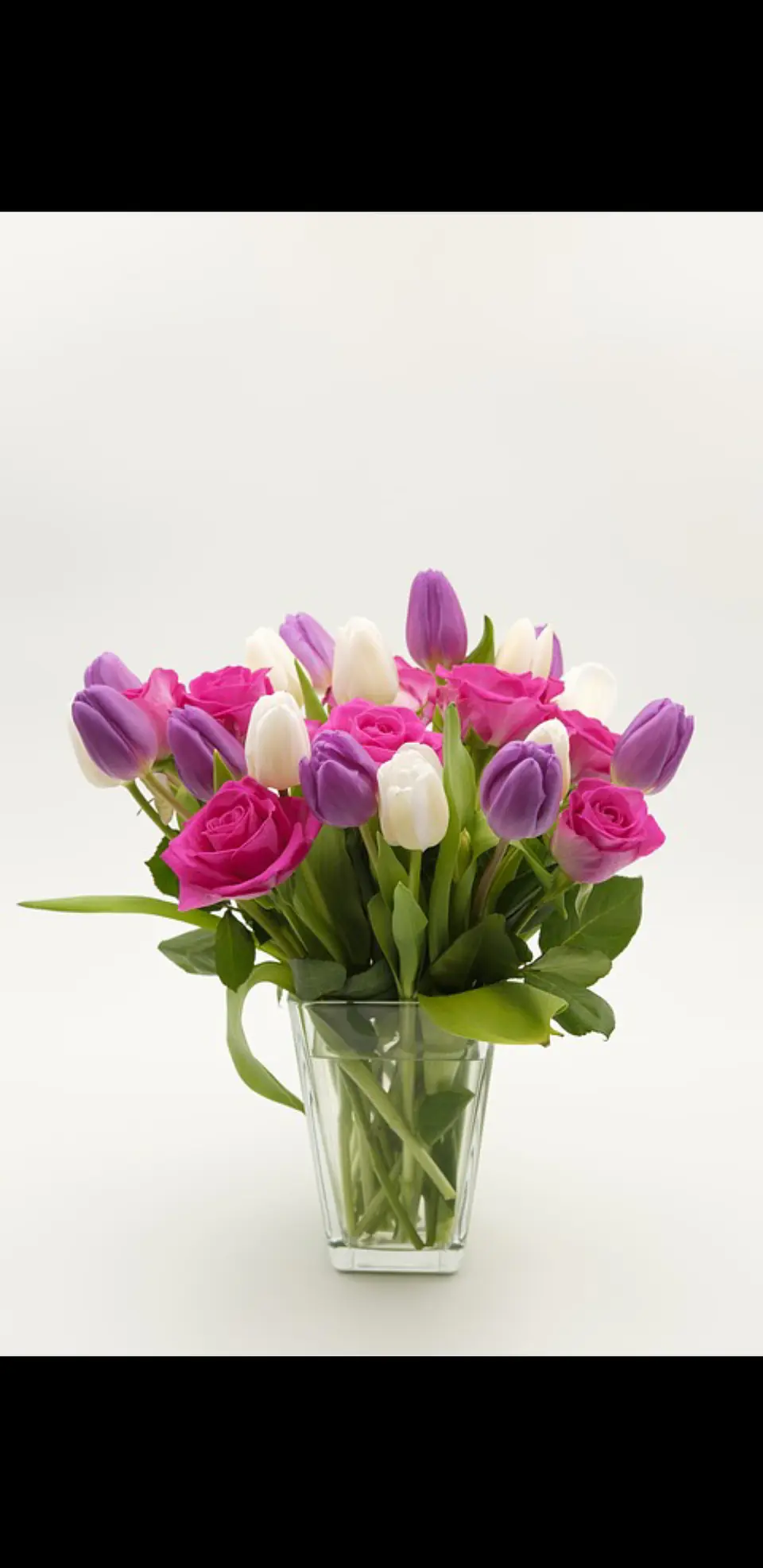 Florero de Tulipanes y Rosas 1