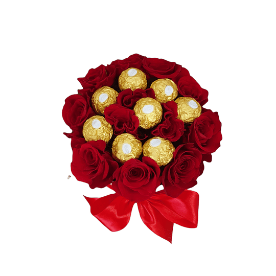 Caja Box con 12 Rosas y bombones | Expresa Admiración