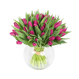 30 Tulipanes en Esfera de Vidrio | Expresa Afecto y Color