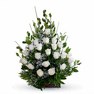 Homenaje De Pureza. (24 Rosas Blancas)