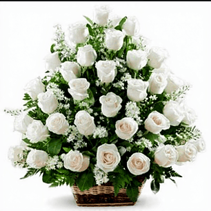 Adios En Blanco. ( 50 Rosas Blancas)