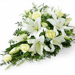 Cojin Floral Blanco Eterno.