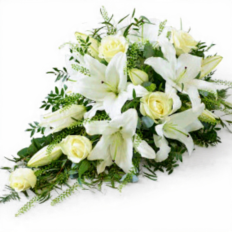 Cojin Floral Blanco Eterno. 1