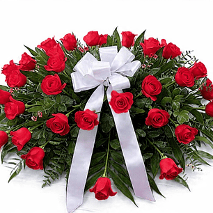 Cubre Urna 25 Rosas Rojas.