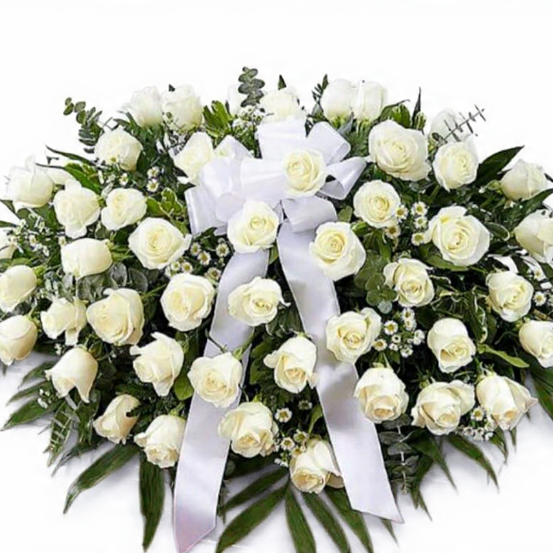 Cubre Urnas 50 Rosas Blancas. 1