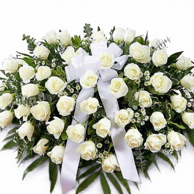 Cubre Urnas 50 Rosas Blancas. 1