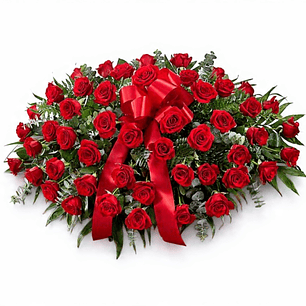 Cubre Urna 50 Rosas Rojas.