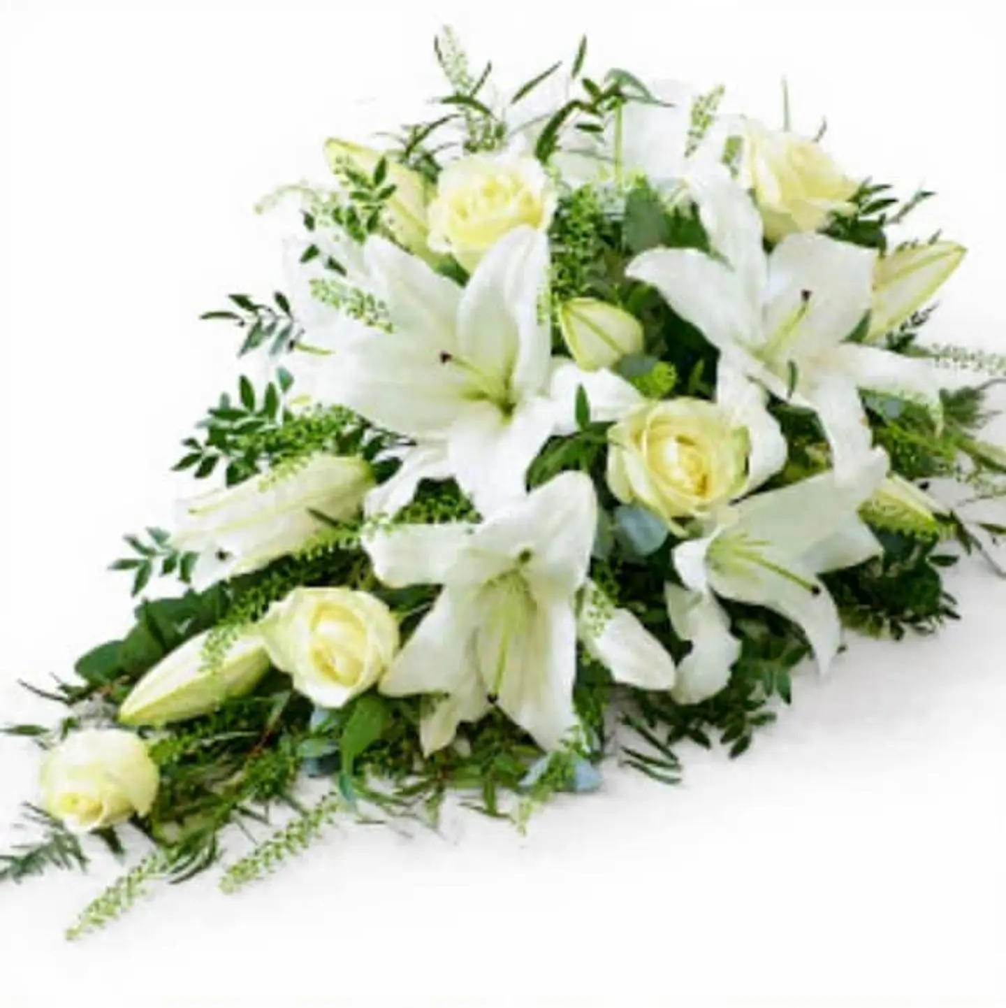 Cojín Floral Paz y Condolencias - Lilium y Rosas 50cm 1