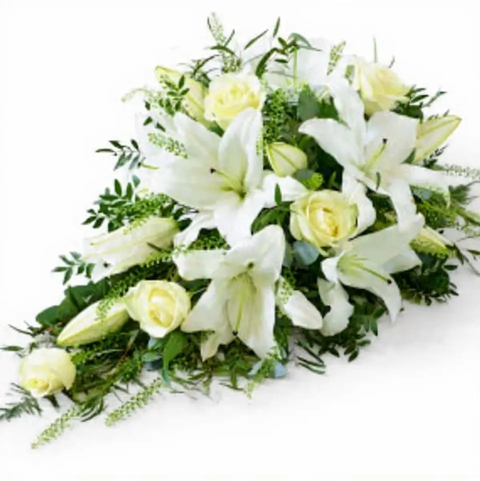 Cojín Floral Paz y Condolencias - Lilium y Rosas 50cm 1