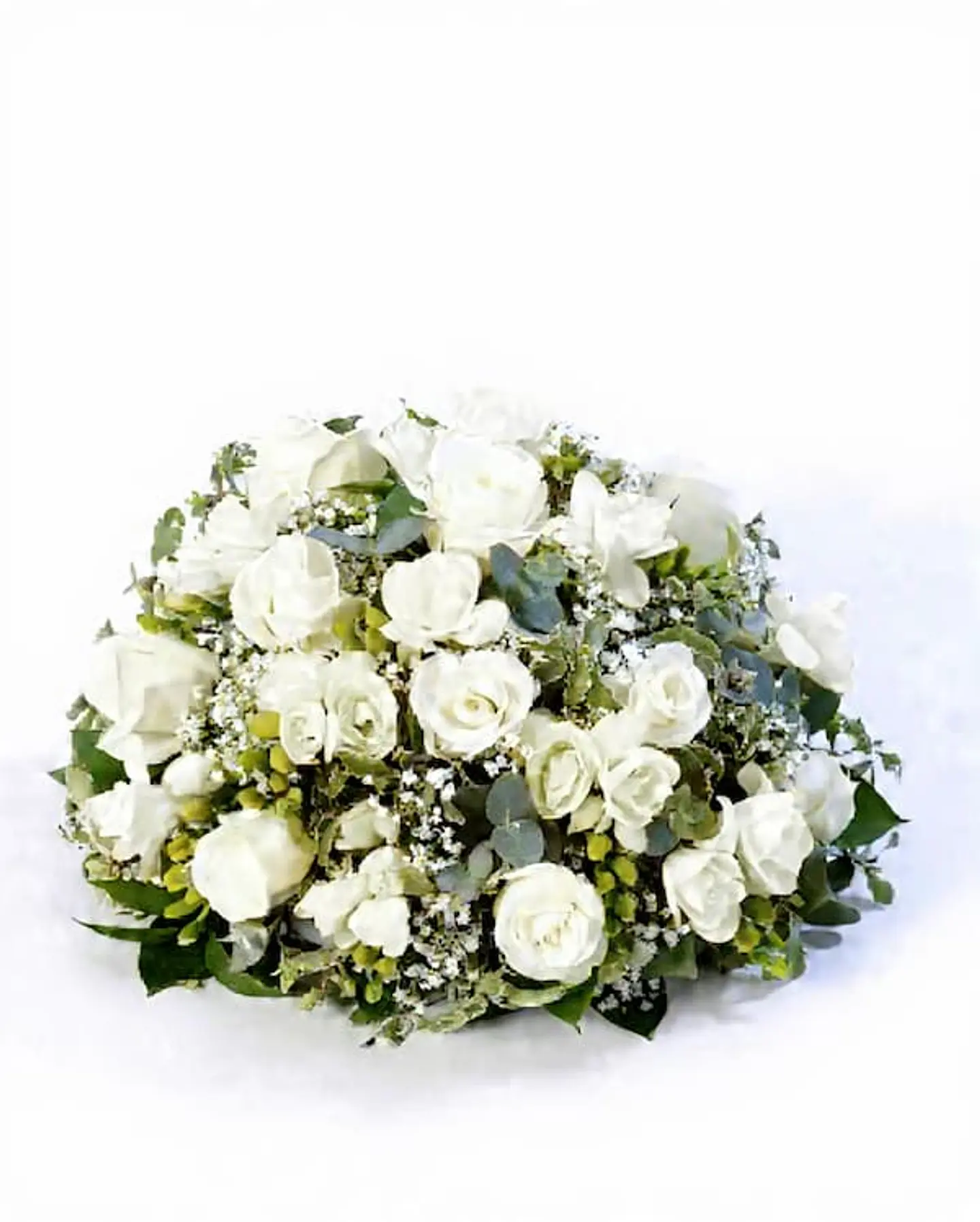 Cojín Floral de Rosas Blancas 30cm 1