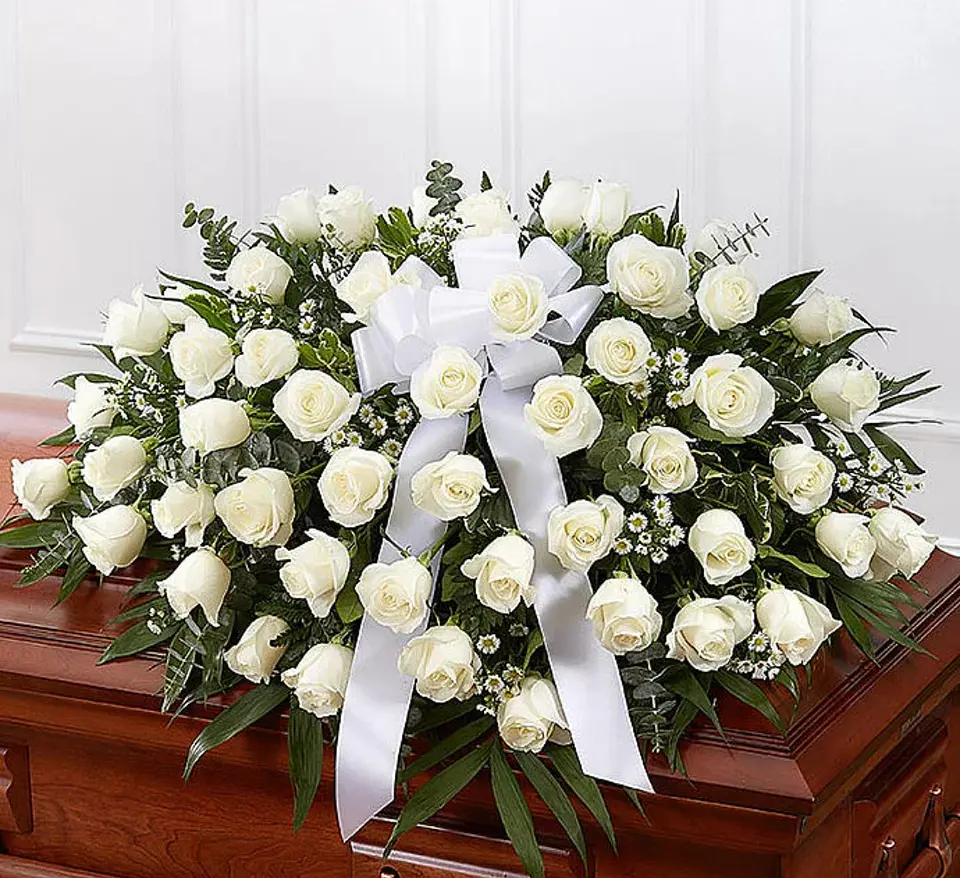 Cubre Urnas Paz y Pureza Eterna - 50 Rosas Blancas 1