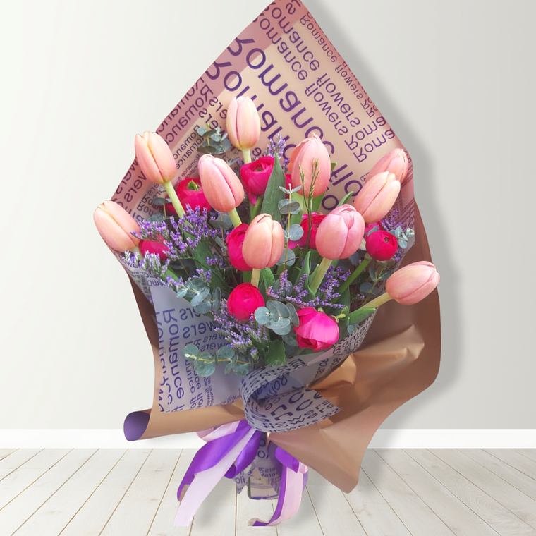 Ramo de Tulipanes Fucsia – Vibrante y Elegante 2