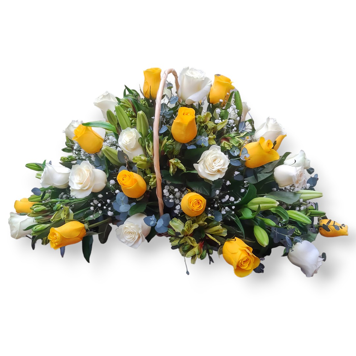 Cesta 50 Rosas Mixtas – Arreglo Floral Condolencias 2