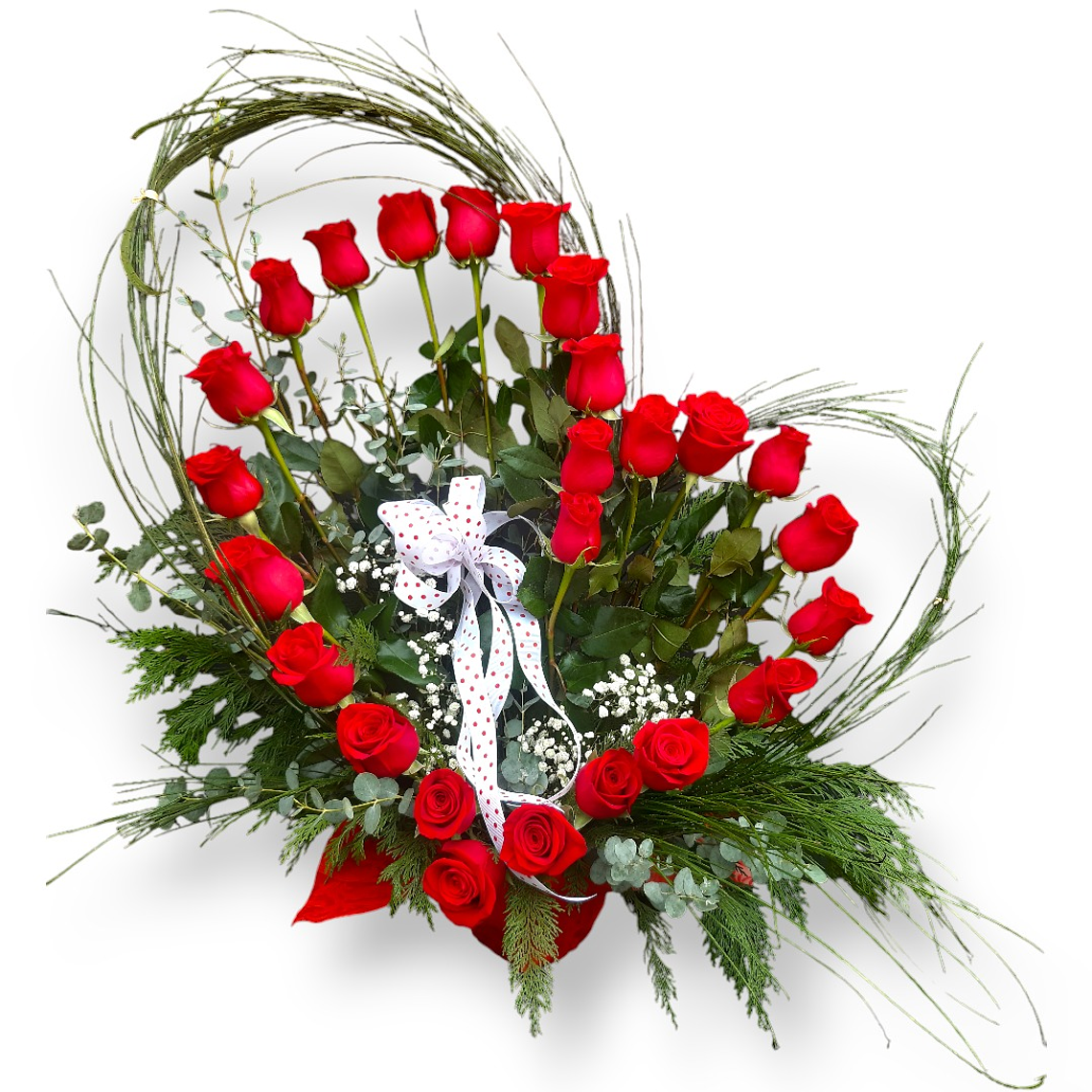 Corazón de Rosas Rojas Premium 1