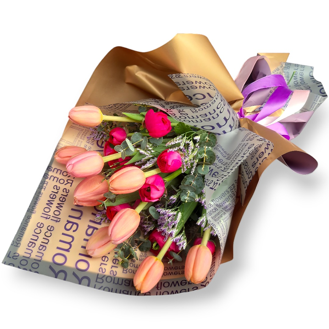 Ramo de Tulipanes Fucsia – Vibrante y Elegante 1