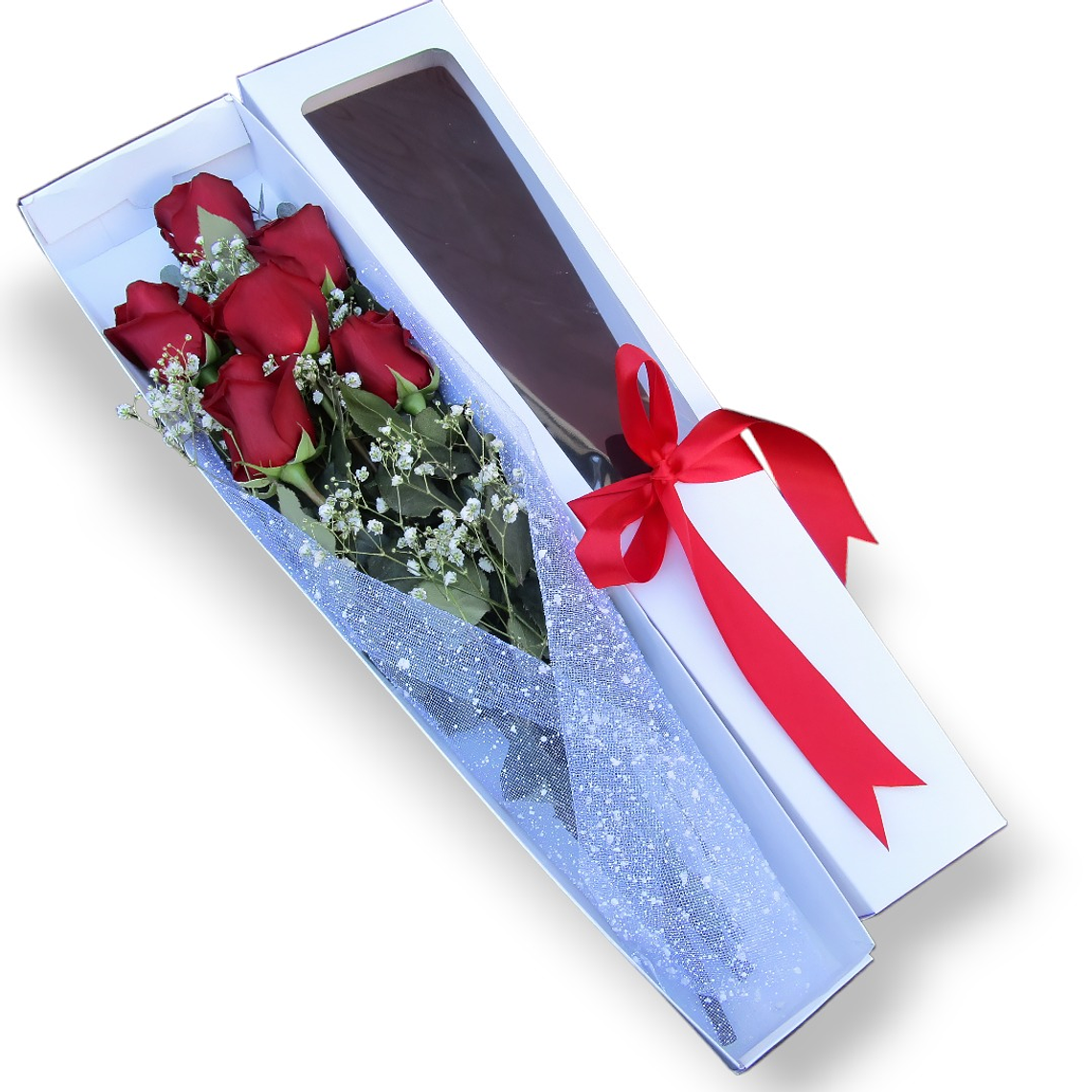 Caja de 6 rosas Rojas 1