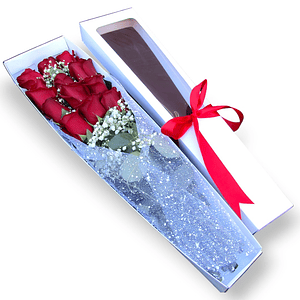 Caja de 12 rosas Rojas