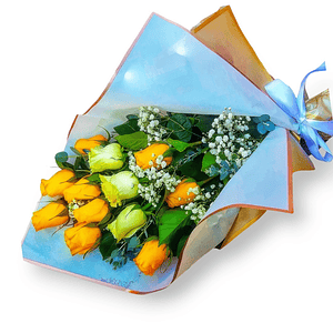 Ramo de 12 Rosas Amarillas – Alegría a Domicilio