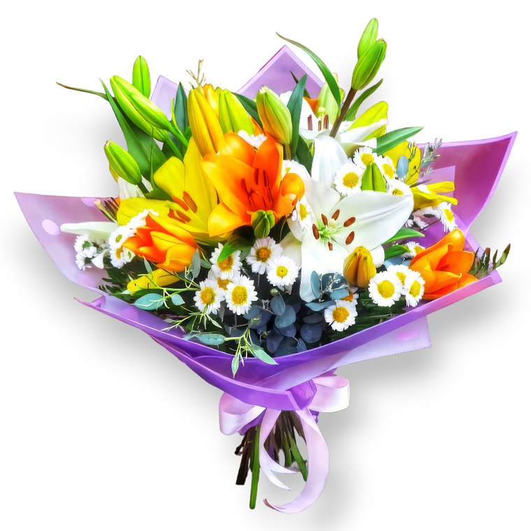 Ramo de Lirios y Margaritas - Estallido de Alegría 1