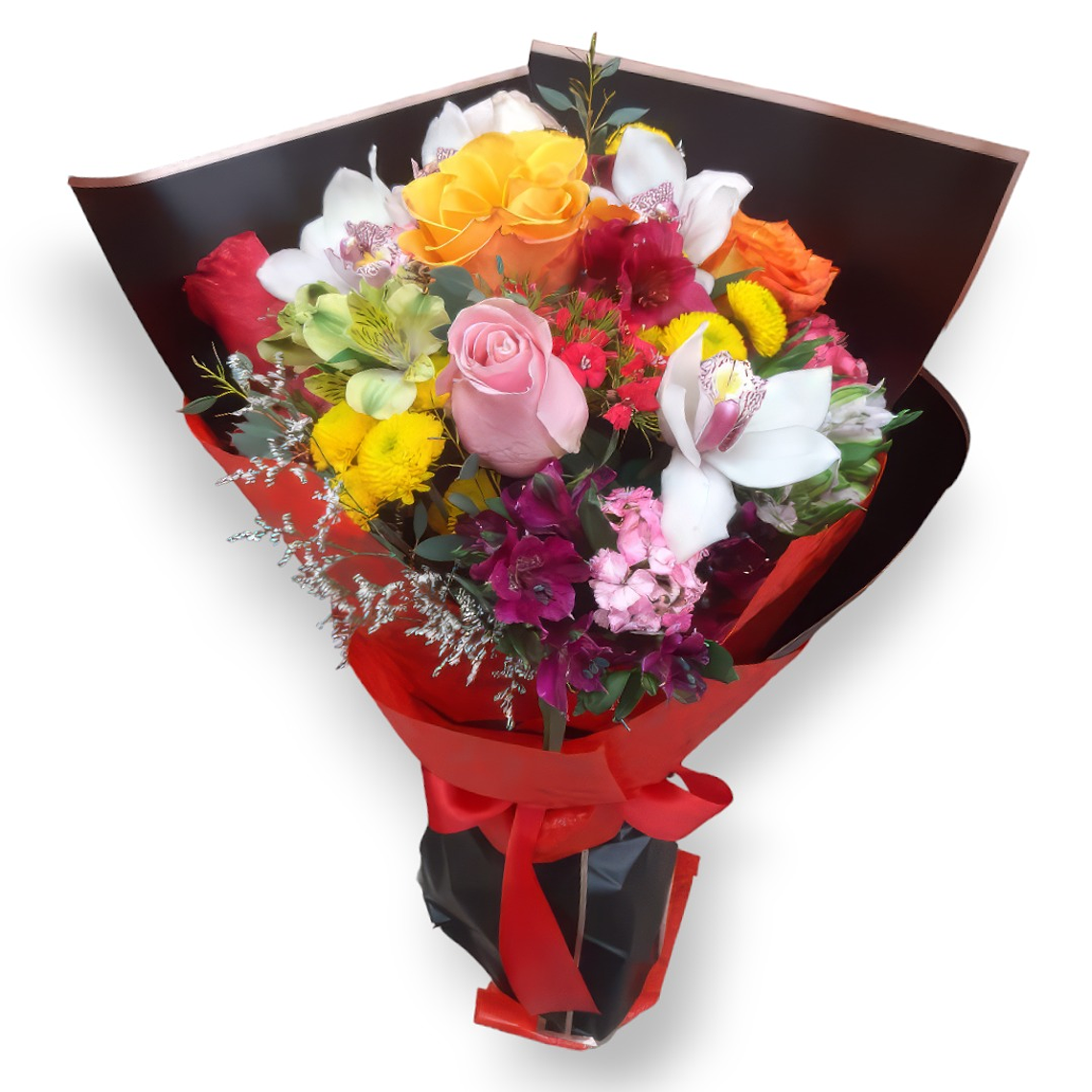 Ramo Mixto de Rosas y Alstroemerias 1