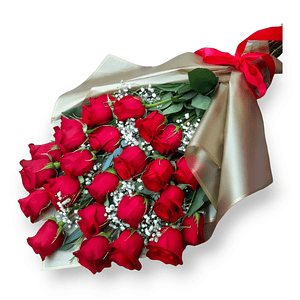 Ramo de 24 Rosas Rojas Premium – Amor y Pasión Eterna