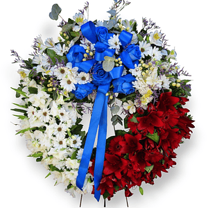 Corona Tricolor Condolencias – Homenaje Flores Chile
