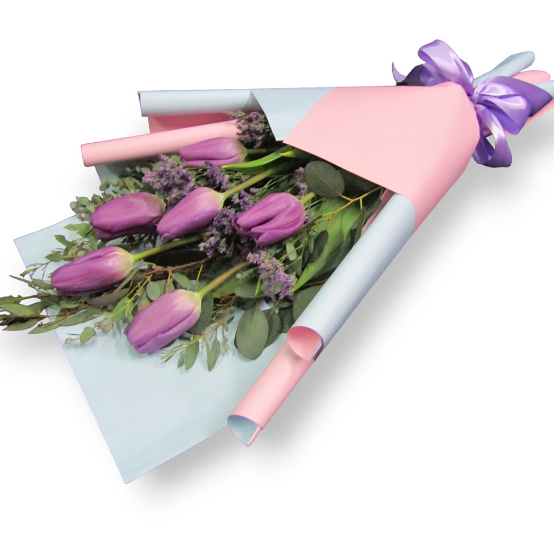 Ramo de Tulipanes Morados – Delicadeza y Romance  1