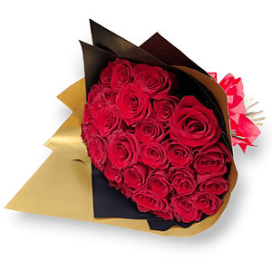 Ramo de 40 Rosas Rojas con Envoltura Premium
