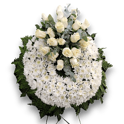 Corona Maules y Rosas Blancas
